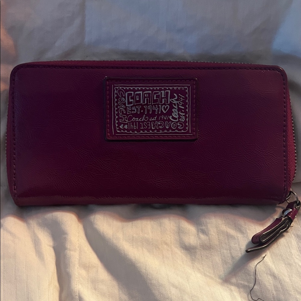 Coach Women's Rich Purple Wallet